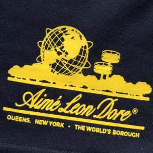 Aimé Leon Dore Navy Queens Unisphere Fleece Shorts | Fragment Clothing