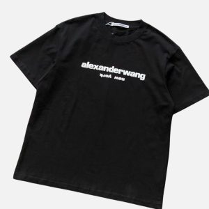 Alexander Wang Mirrored New York Logo Print Crewneck Tee | Fragment Clothing