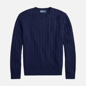The Iconic Cable-Knit Cashmere Sweater Navy