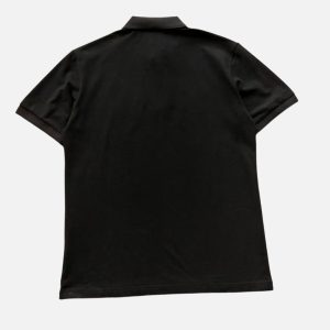 Brunello Cucinelli Short-Sleeve Tipped Cotton Polo – Black | Fragment Clothing - View 2
