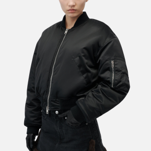 Faux Fur Lined Bomber Jacket Black | Fragment Clothing