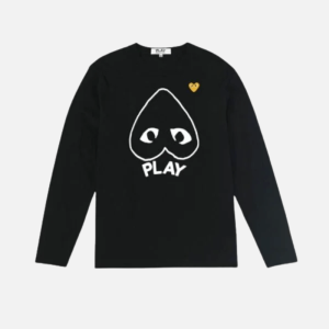 CDG Men Yellow Heart Logo Sweatshirt | Fragment Clothing
