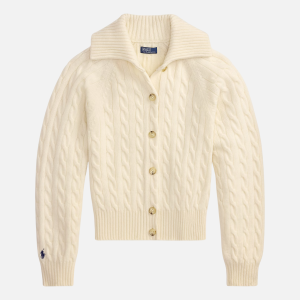 Cable-Knit Wool-Cashmere Jacket Off White | Fragment Clothing - View 2