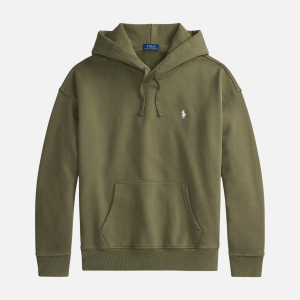 Relaxed Fit Logo Fleece Hoodie Beige | Fragment Clothing - View 2