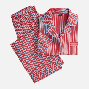 Long-Sleeve Poplin Pajama Set Grey | Fragment Clothing - View 2
