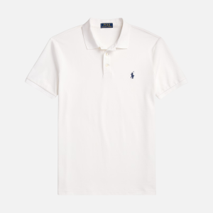 Custom Slim Fit Stretch Mesh Polo Shirt White | Fragment Clothing - View 2