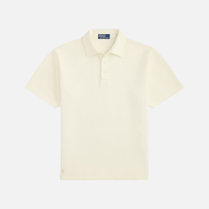 Standard Fit Textured Piqué Polo Shirt Off White | Fragment Clothing - View 2