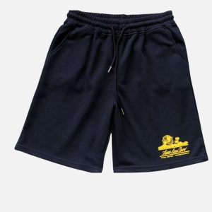 Aimé Leon Dore Navy Queens Unisphere Fleece Shorts | Fragment Clothing