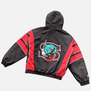 Untitled Design Supreme Color Blocked Hooded Anorak Jacket Black / Red | Fragment Clothing