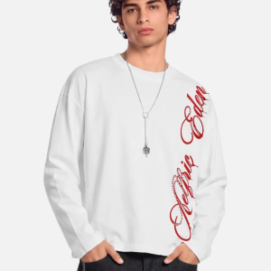 Aelfric Eden Boxy Script Long Sleeve Tee White (Copy) | Fragment Clothing
