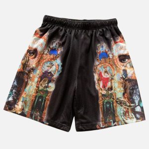 Supreme Michael Jackson Graphic Print Mesh Shorts Black | Fragment Clothing