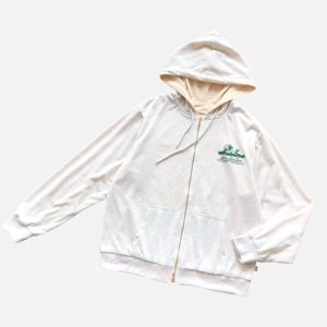 Aimé Leon Dore Oatmeal Graphic Chest Logo Full-Zip Hoodie | Fragment Clothing