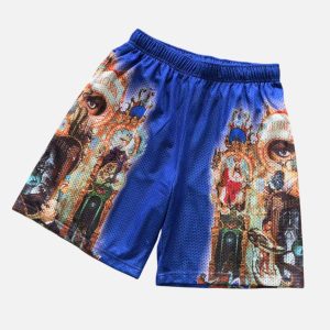 Supreme Michael Jackson Graphic Print Mesh Shorts Blue | Fragment Clothing