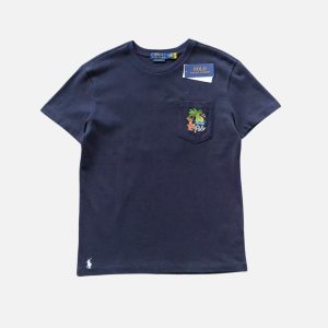 Polo Ralph Lauren Tropical Pocket Tee – Navy | Fragment Clothing