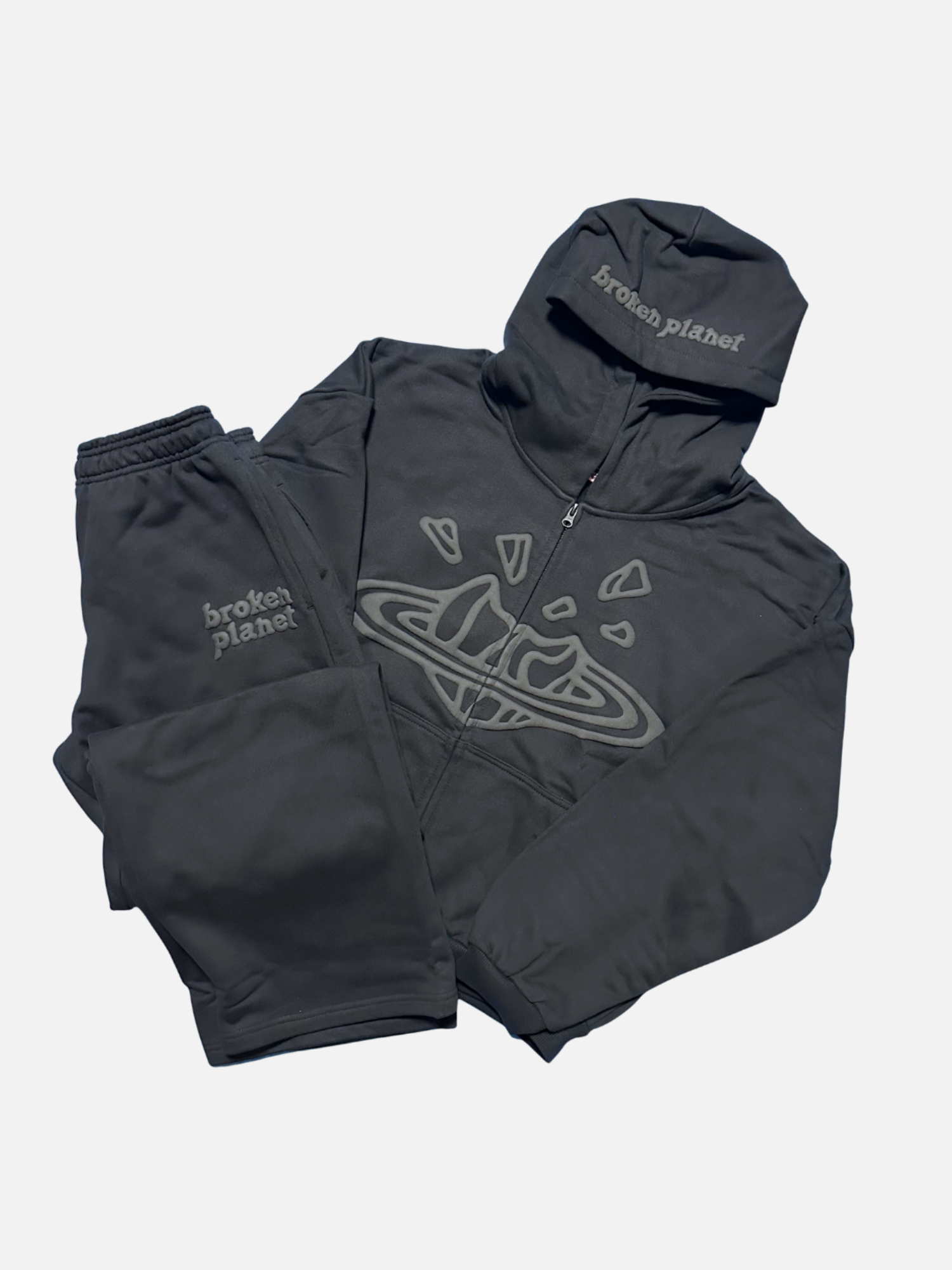 BROKEN PLANET MIDNIGHT BLACK ZIP UP TRACKSUIT BROKEN PLANET MIDNIGHT BLACK ZIP UP TRACKSUIT | Fragment Clothing