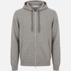 Zip-Up Drawstring Hoodie Grey | Fragment Clothing