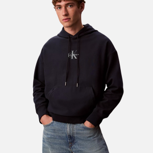 Monologo Premium Fleece Hoodie Black | Fragment Clothing