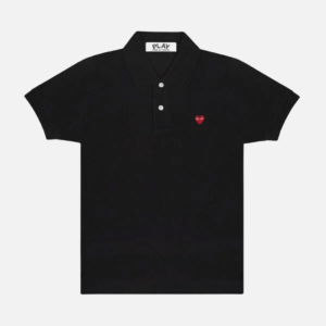 CDG Play Polo Black Emblem Black | Fragment Clothing