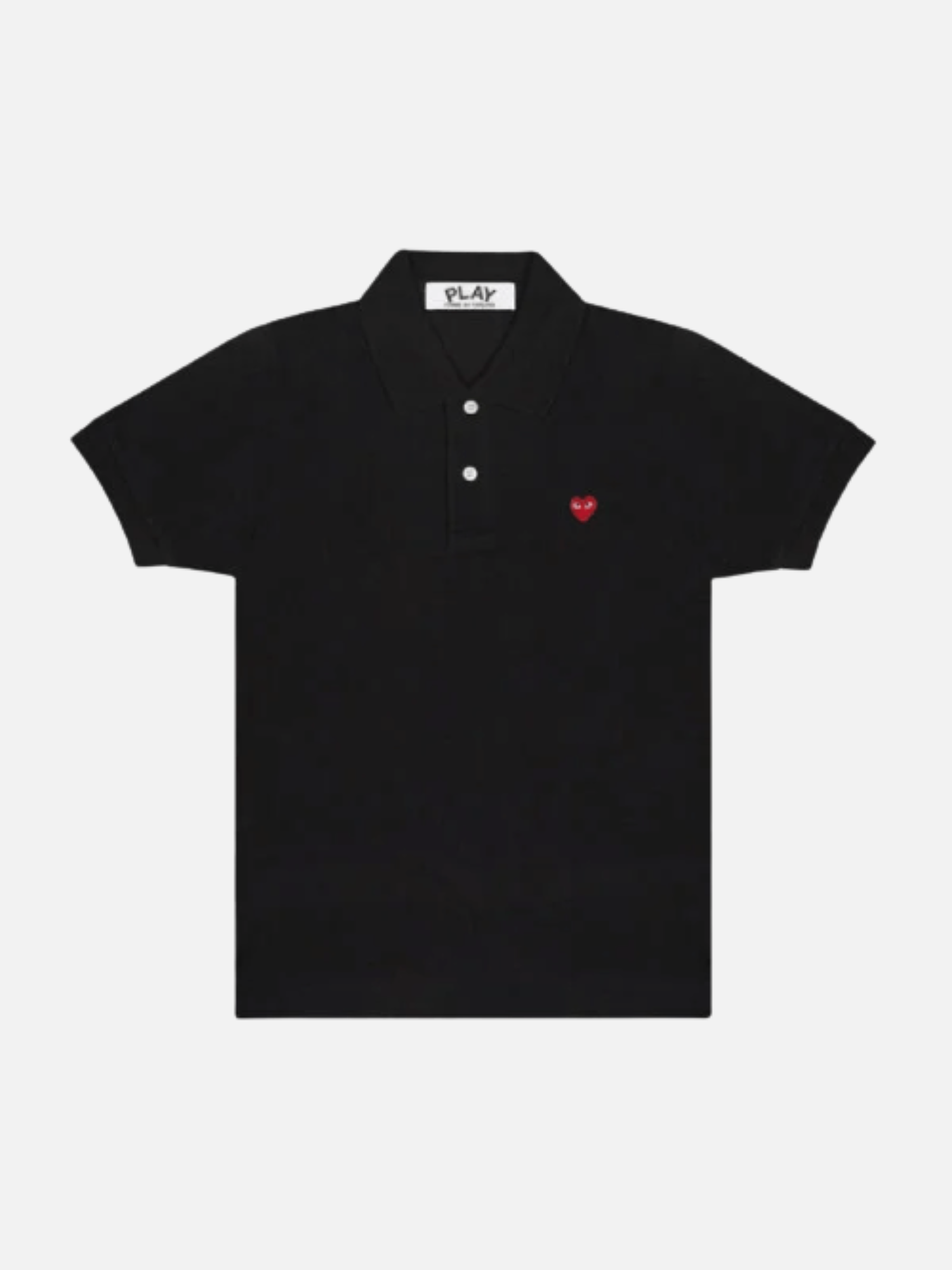 CDG Play Polo Black Emblem Black CDG Play Polo Black Emblem Black | Fragment Clothing