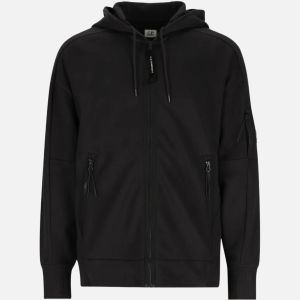 C.P. Company Diagonal Raised Fleece Hooded Zip Lens Sweatshirt | Fragment Clothing