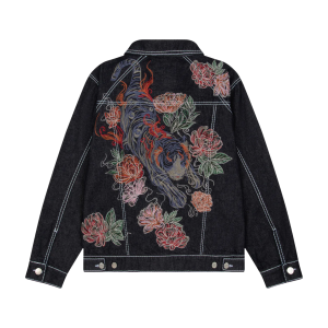 Derschutze “Hellboy” Indigo Raw Denim Biker Jacket | Fragment Clothing