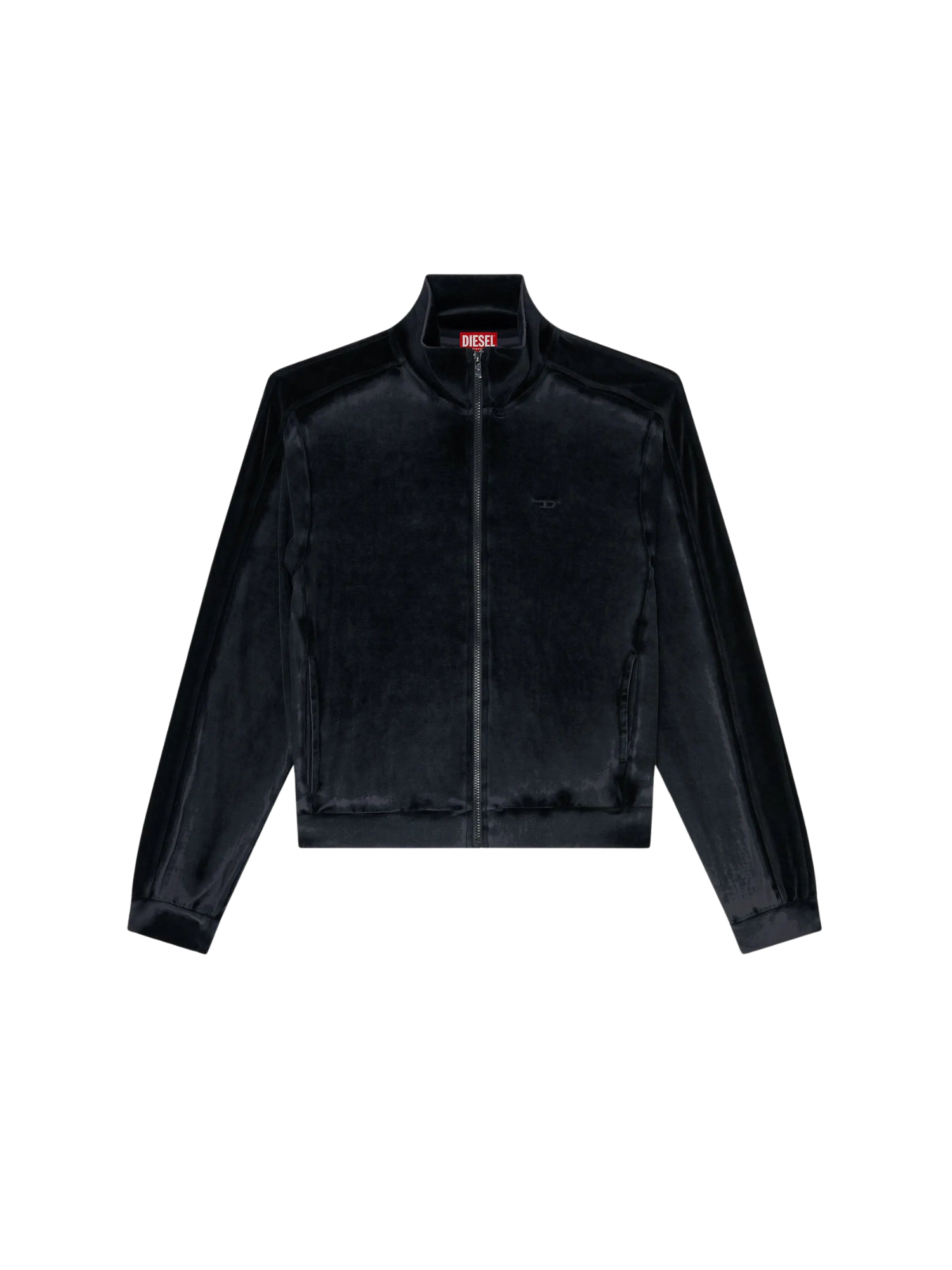 Zip-Up Sweatshirt in Devoré Chenille Black Zip-Up Sweatshirt in Devoré Chenille Black | Fragment Clothing