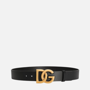 Lux leather belt with crossover DG logo buckle | Fragment Clothing