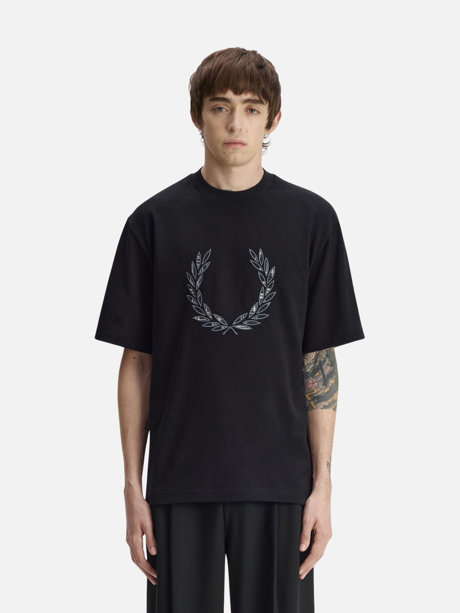 Tartan Appliqué T-Shirt Black Tartan Appliqué T-Shirt Black | Fragment Clothing