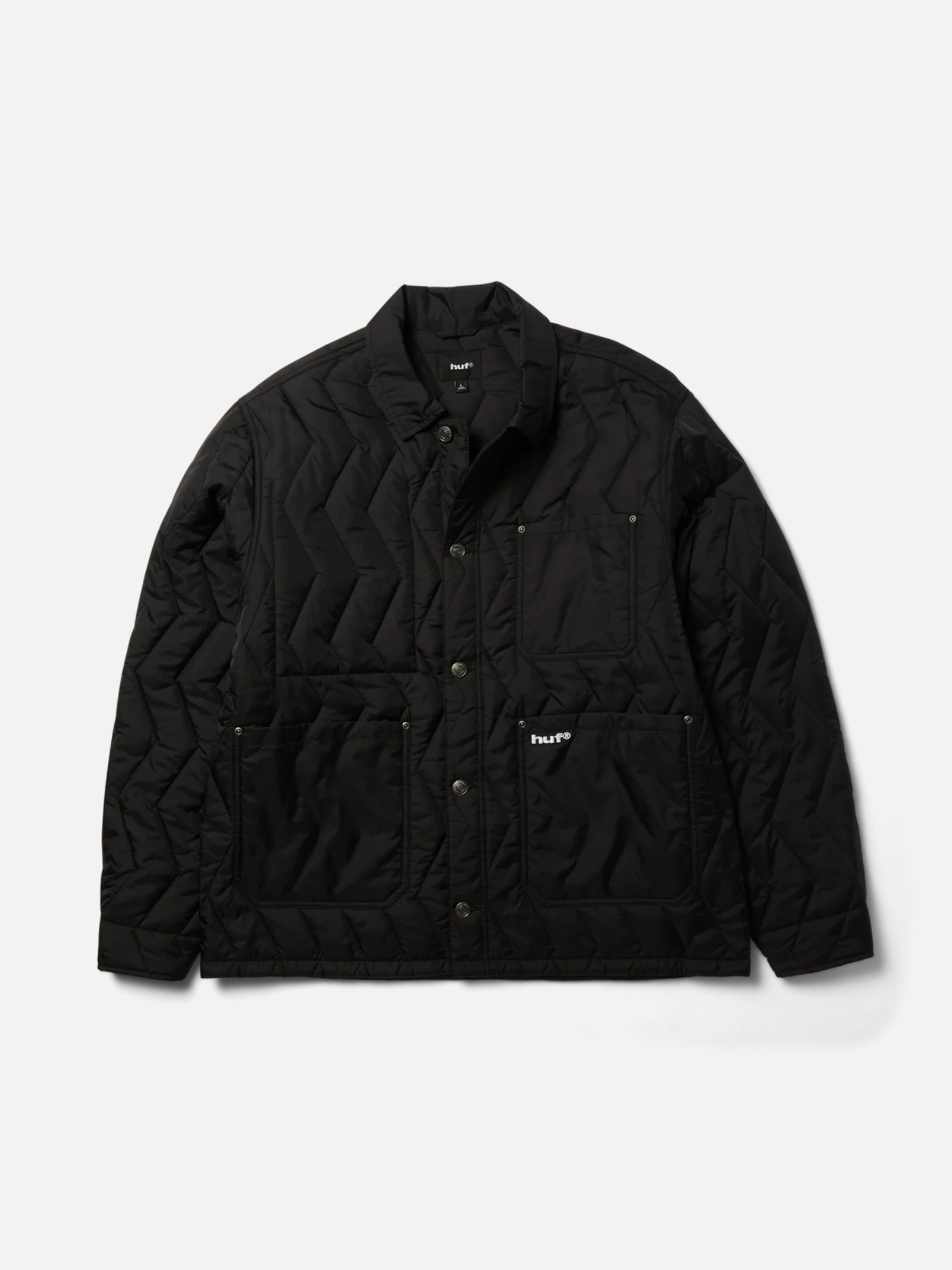 Zig Zag Quilted Chore Jacket Black Zig Zag Quilted Chore Jacket Black | Fragment Clothing