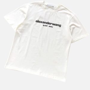 Alexander Wang Mirrored New York Logo Print Crewneck Tee | Fragment Clothing