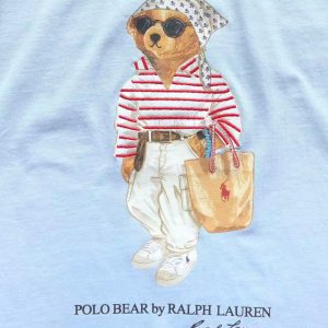 Polo Ralph Lauren Bandana Bear Tee – Light Blue | Fragment Clothing - View 2
