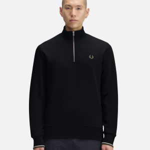 Half Zip Sweatshirt Black | Fragment Clothing
