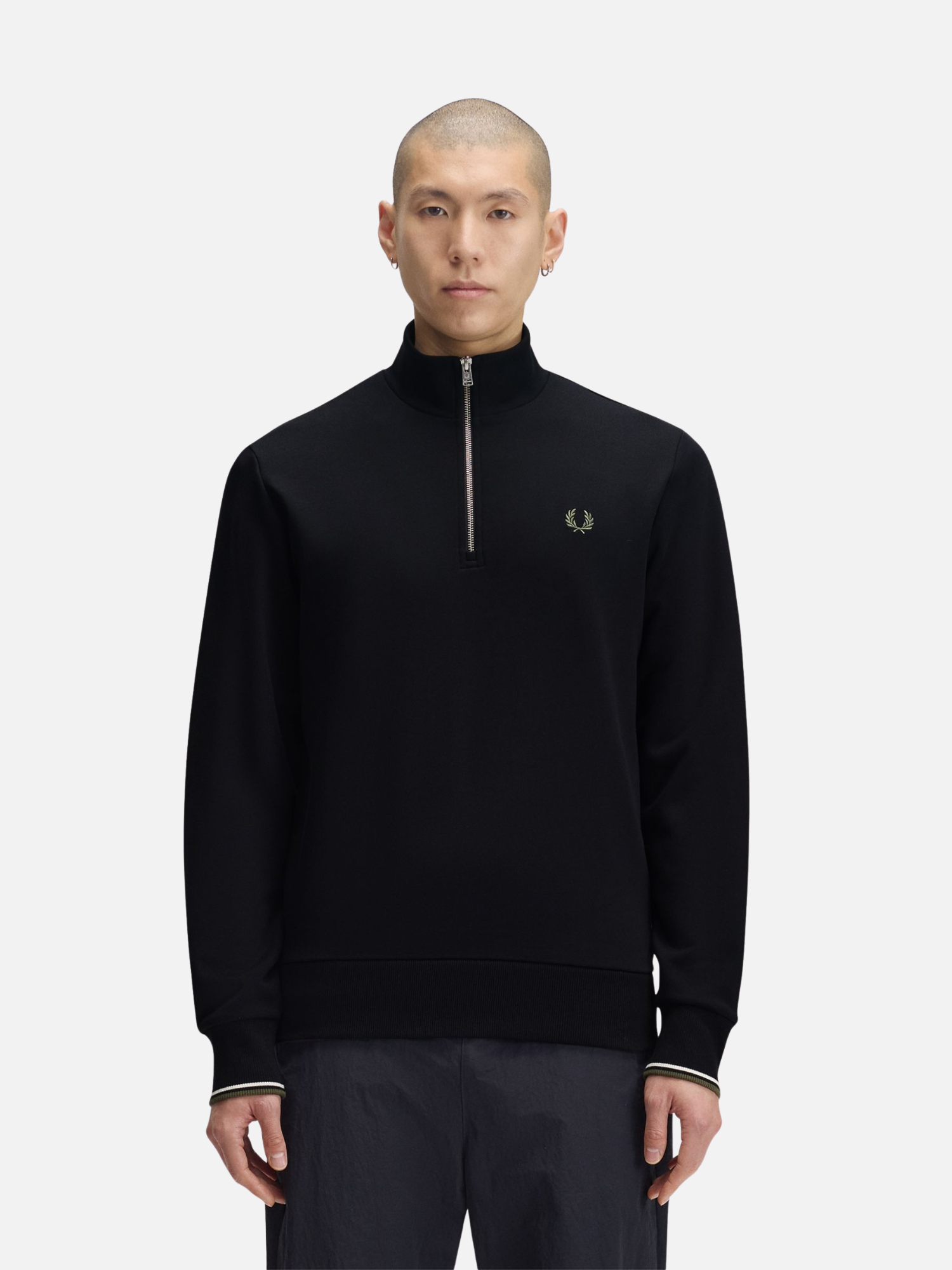 Half Zip Sweatshirt Black Half Zip Sweatshirt Black | Fragment Clothing