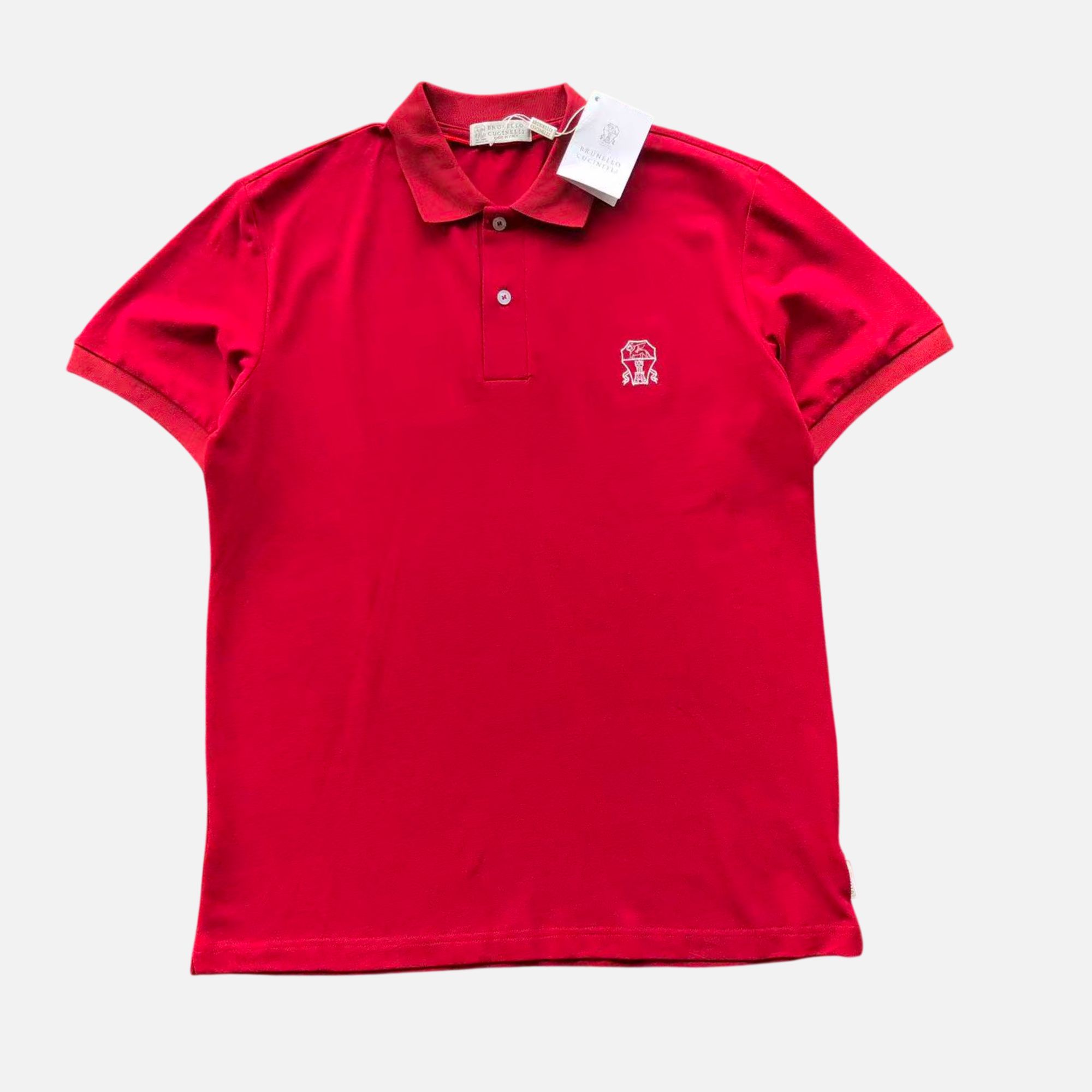 Brunello Cucinelli Short-Sleeve Cotton Polo – Red Brunello Cucinelli Short-Sleeve Cotton Polo – Red | Fragment Clothing - View 2