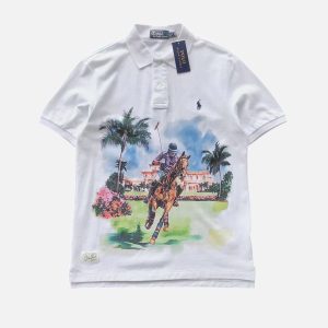 Polo Ralph Lauren Graphic Polo Match Shirt – White | Fragment Clothing