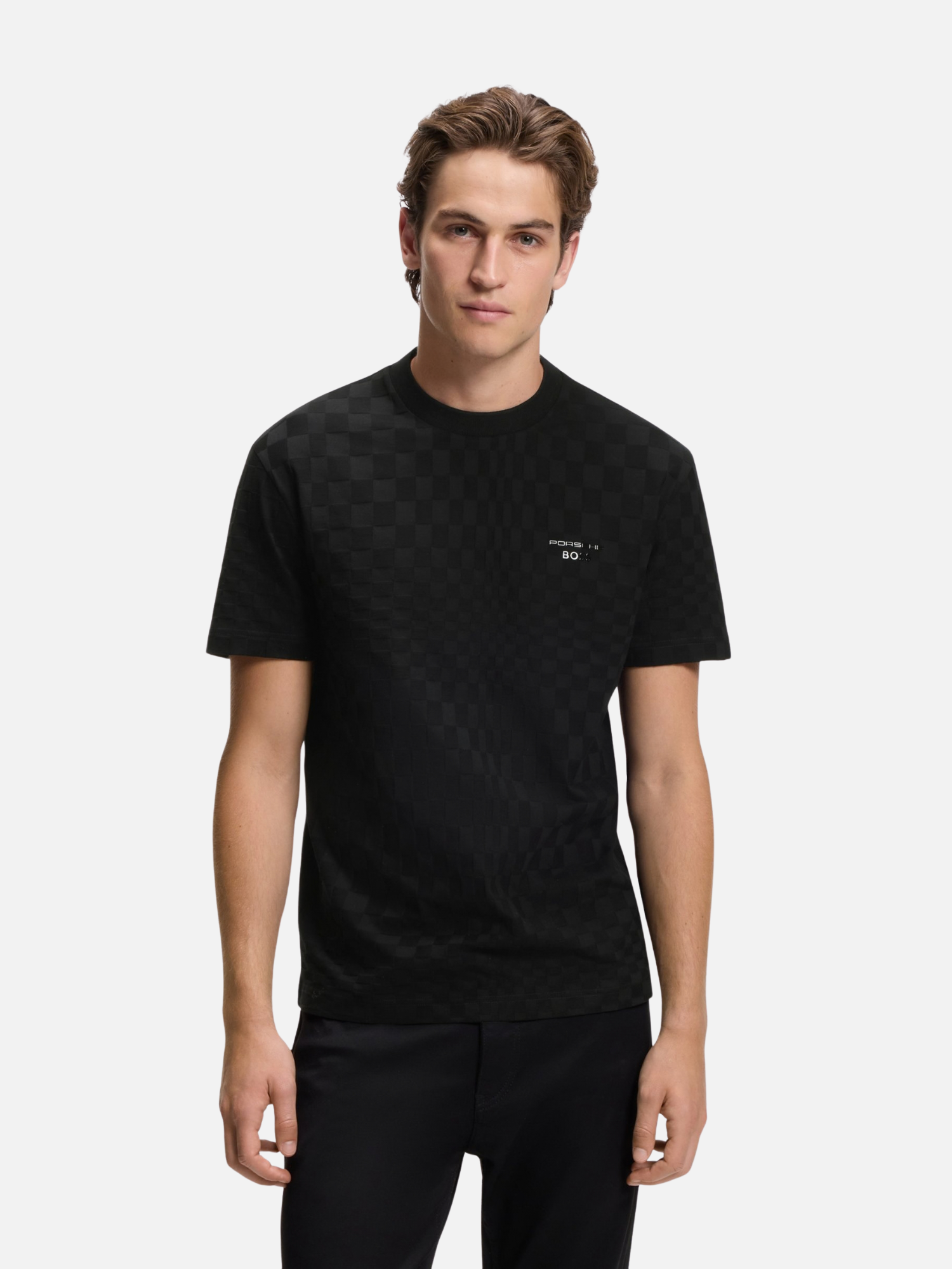 Porsche x BOSS Cotton T-Shirt With Pasha Pattern Porsche x BOSS Cotton T-Shirt With Pasha Pattern | Fragment Clothing