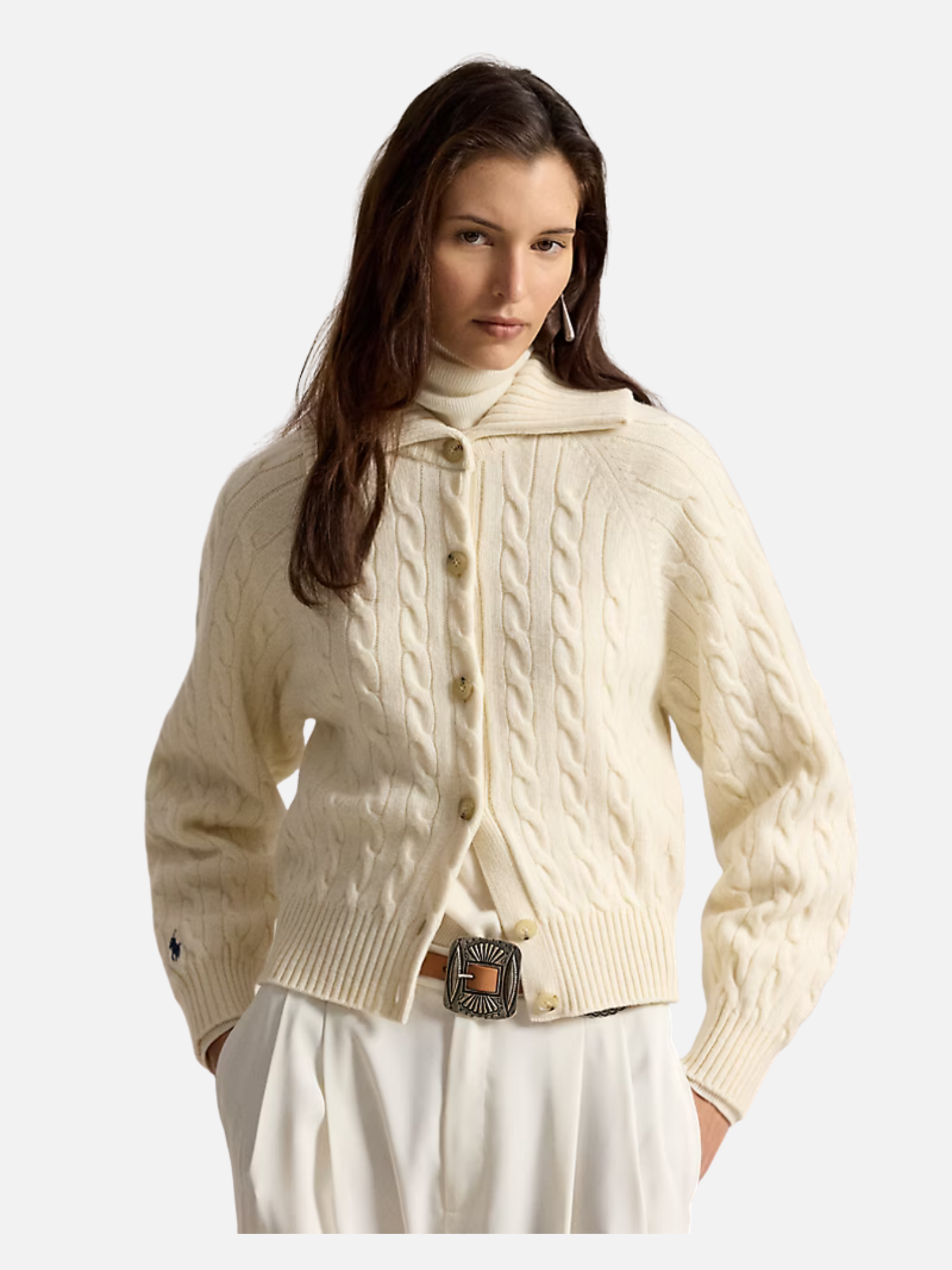 Cable-Knit Wool-Cashmere Jacket Off White Cable-Knit Wool-Cashmere Jacket Off White (Copy) | Fragment Clothing