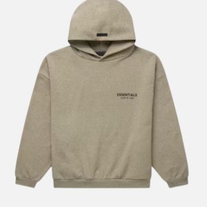 Fear of God Essentials Taupe Chest Logo Hoodie | Fragment Clothing Streetwear