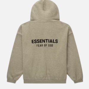 Fear of God Essentials Taupe Chest Logo Hoodie | Fragment Clothing