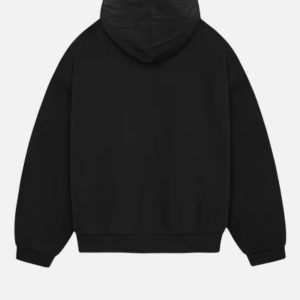Fear of God Essentials Arched Logo Black Hoodie | Fragment Clothing Streetwear - View 2