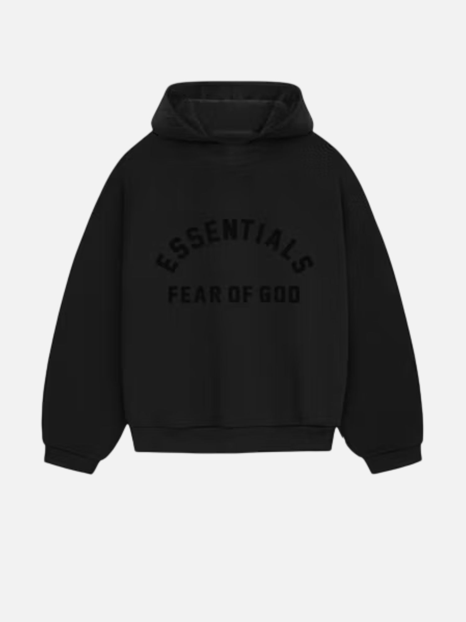 Fear of God Essentials Arched Logo Black Hoodie Fear of God Essentials Arched Logo Black Hoodie | Fragment Clothing Streetwear