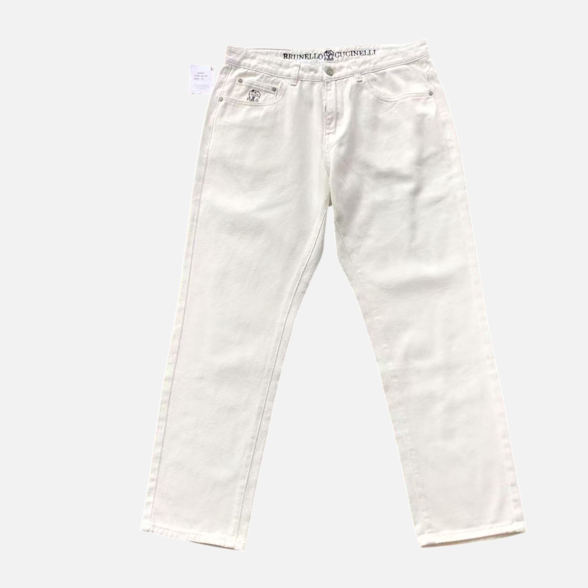 Brunello Cucinelli Straight Denim - White Brunello Cucinelli Straight Denim - White | Fragment Clothing