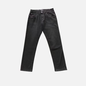 Brunello Cucinelli Men's Black Straight-Leg Denim Jeans | Fragment Clothing
