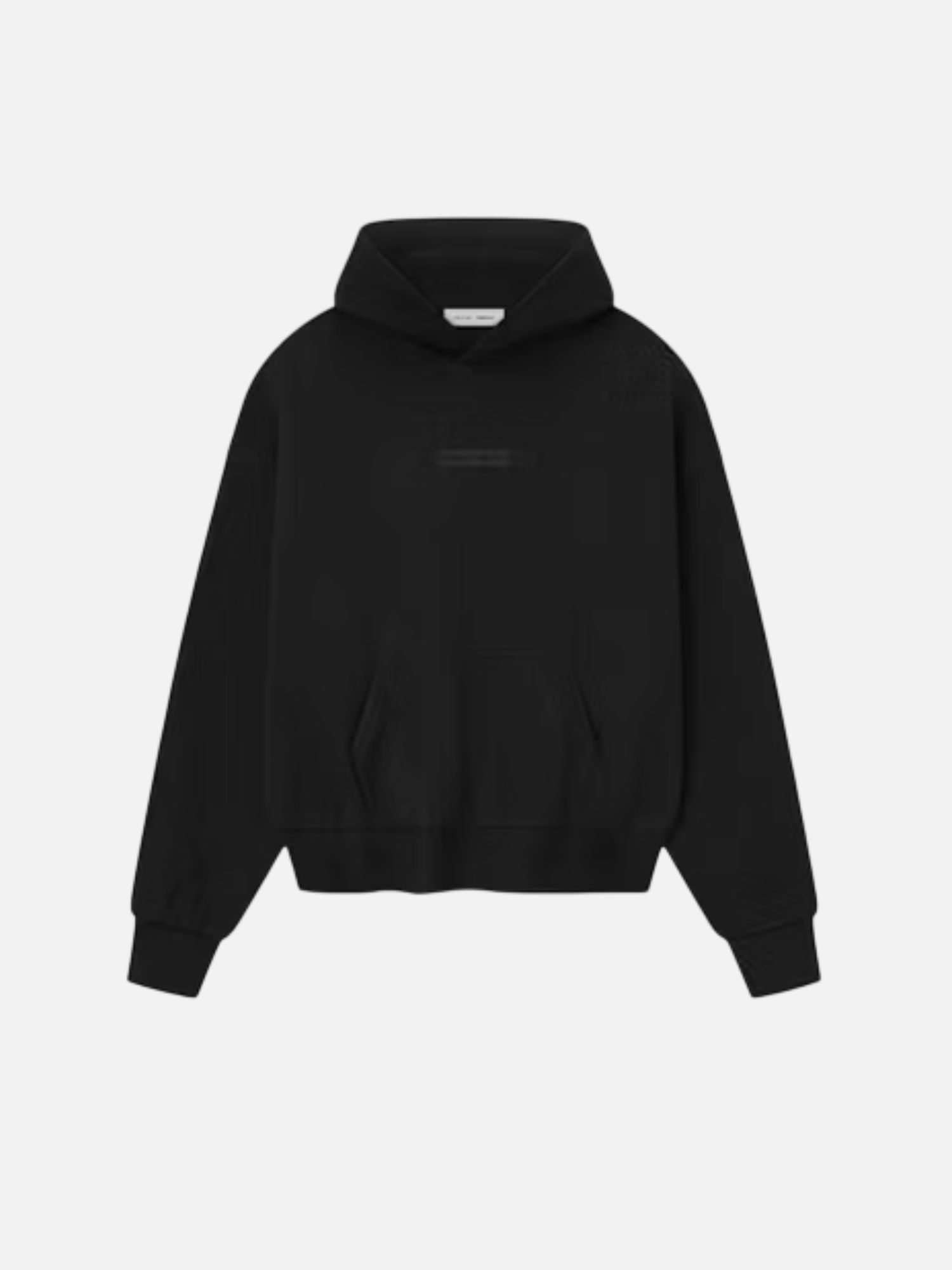 Fear of God Essentials Black Tonal Patch Hoodie Fear of God Essentials Black Tonal Patch Hoodie | Fragment Clothing Streetwear
