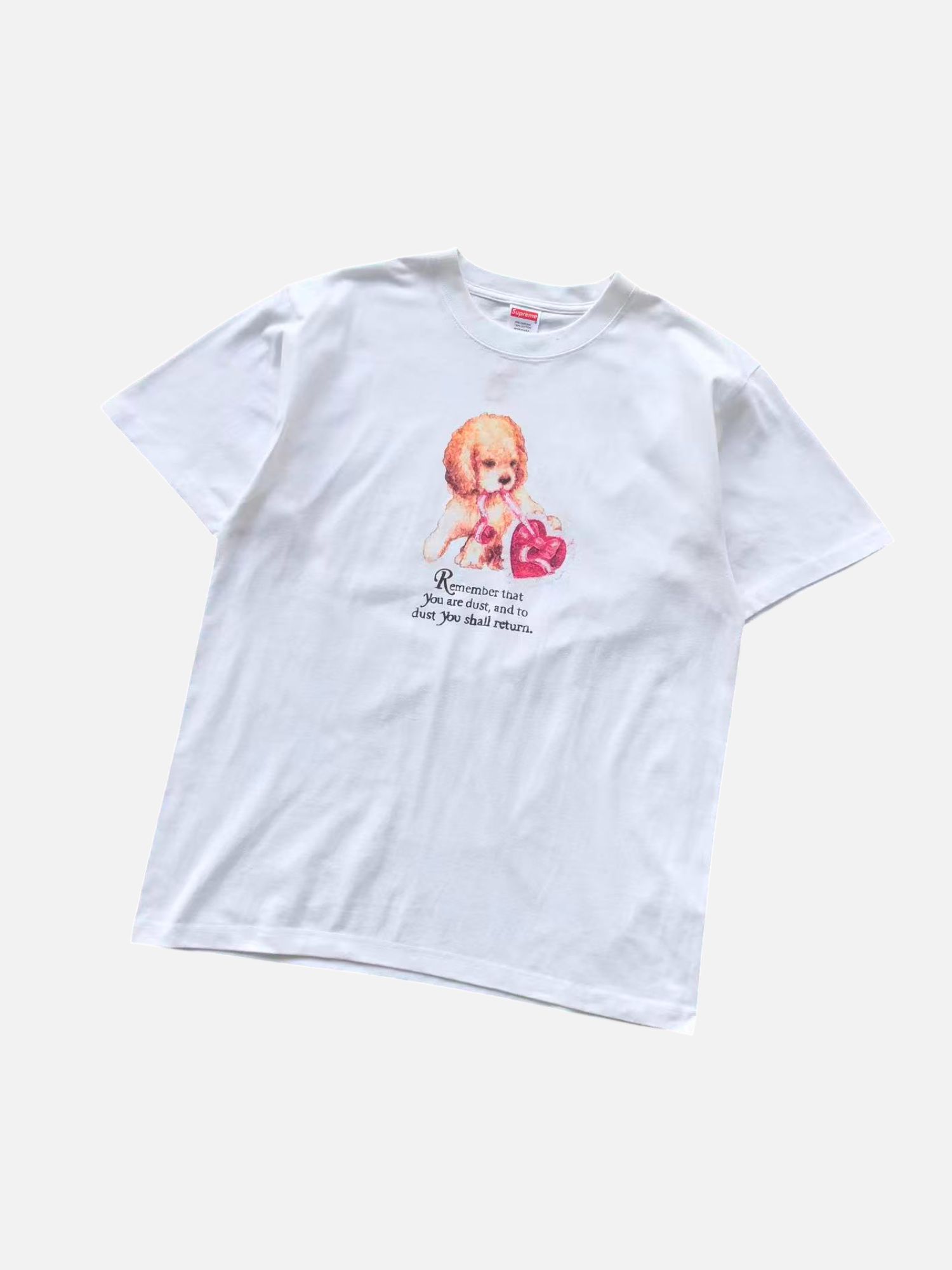 Supreme Remember Dog Graphic Quote White Tee Supreme Remember Dog Graphic Quote White Tee | Fragment Clothing