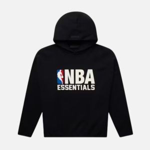 Fear of God Essentials x NBA Hoodie Black | Fragment Clothing Streetwear