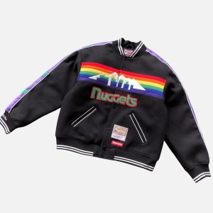 Supreme Mitchell & Ness NBA Denver Nuggets Varsity Jacket | Fragment Clothing