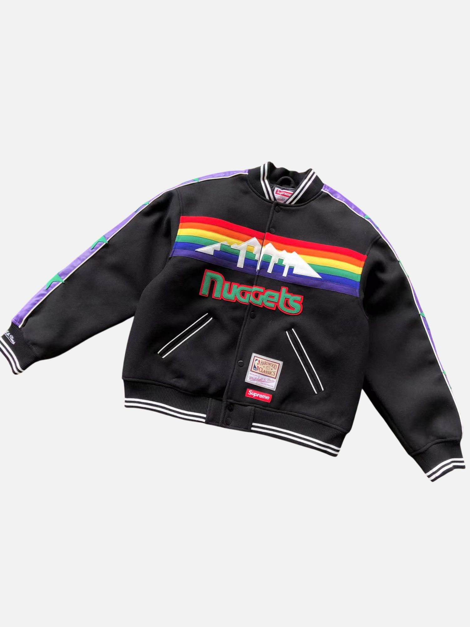 Supreme Mitchell & Ness NBA Denver Nuggets Varsity Jacket Supreme Mitchell & Ness NBA Denver Nuggets Varsity Jacket | Fragment Clothing