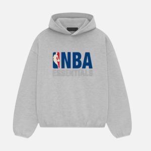 Fear of God Essentials x NBA Hoodie Heather Grey | Fragment Clothing Streetwear
