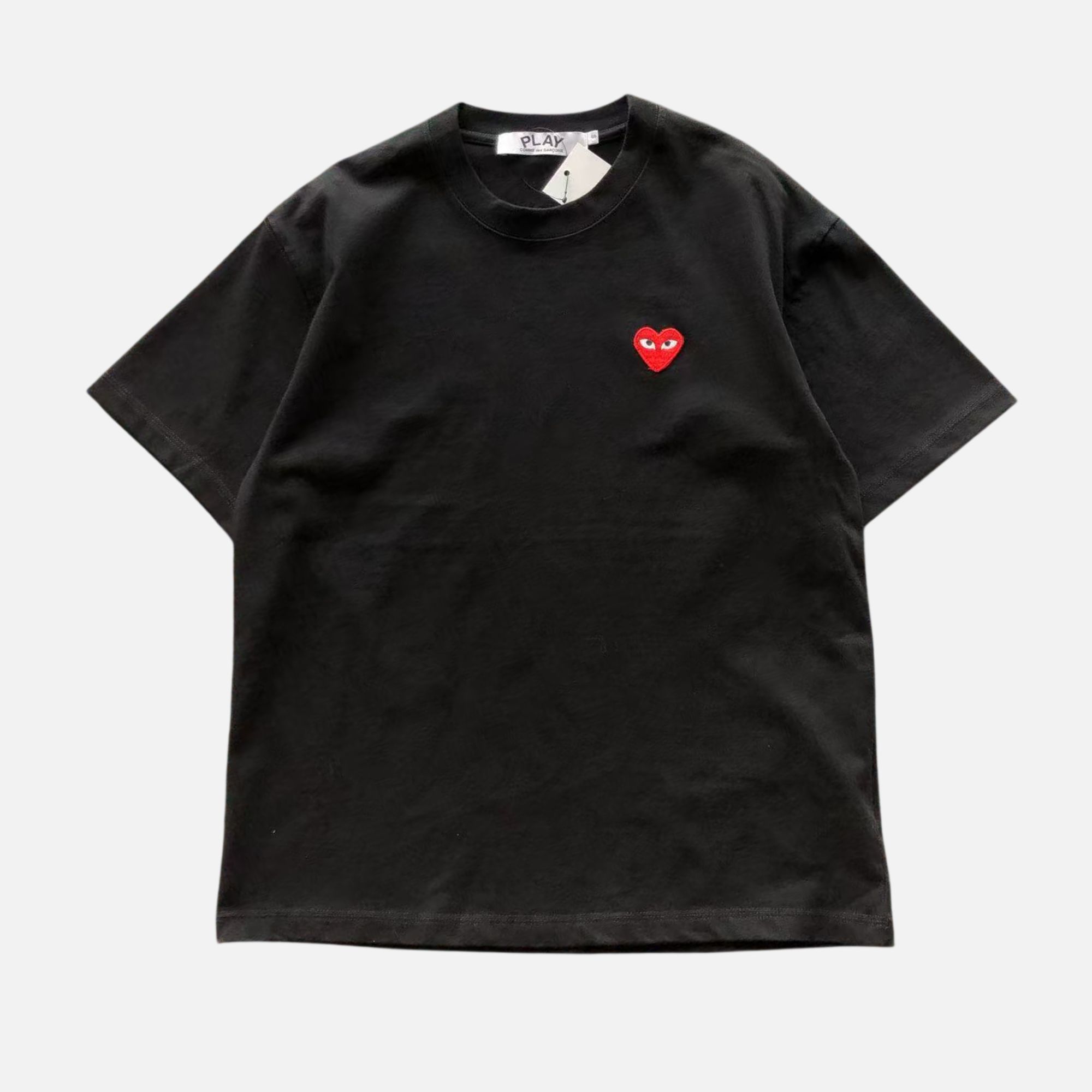 CDG PLAY Heart Patch T-Shirt – Black CDG PLAY Heart Patch T-Shirt – Black | Fragment Clothing